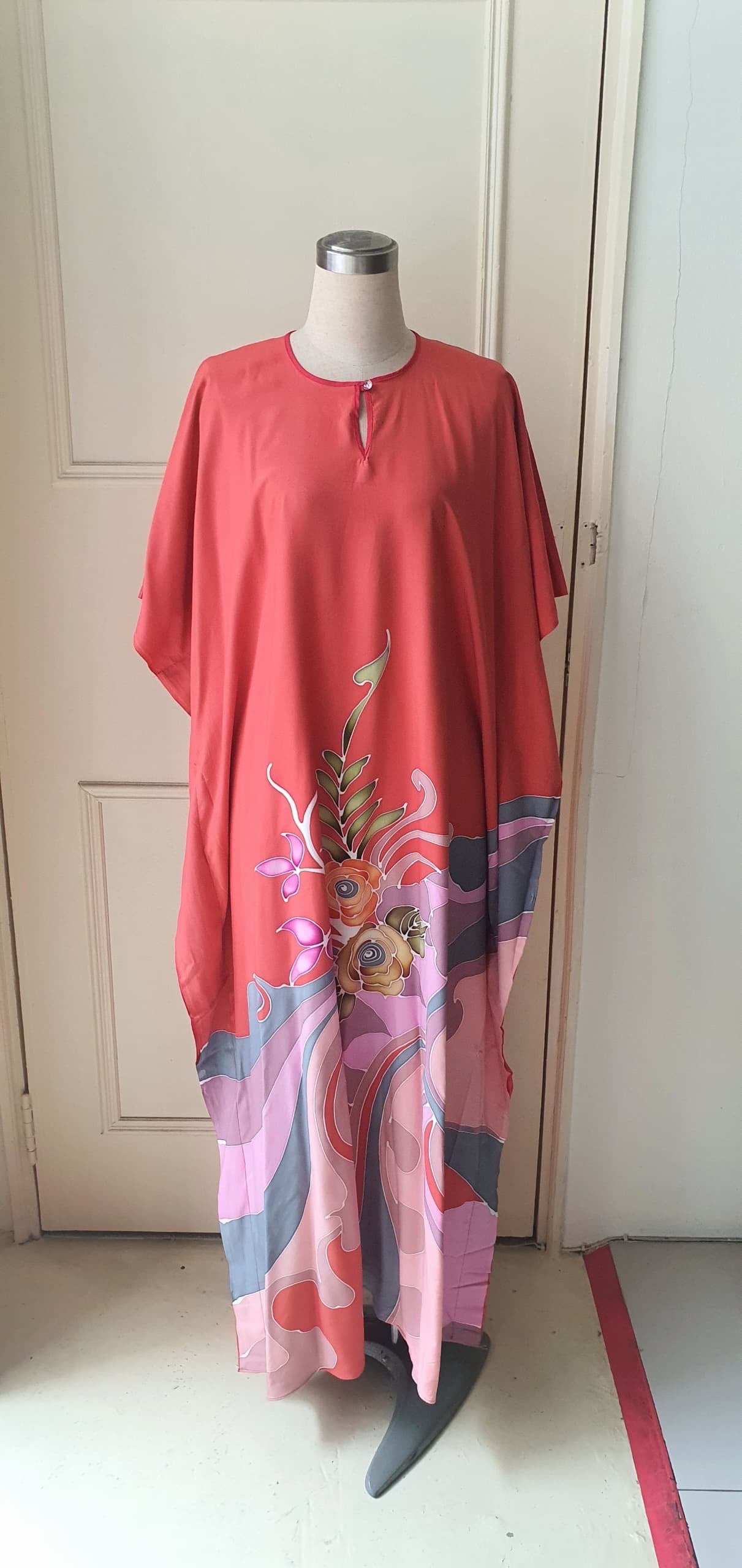 Batik Kaftan in Mengkuang Clutch/ Batik Pouch
